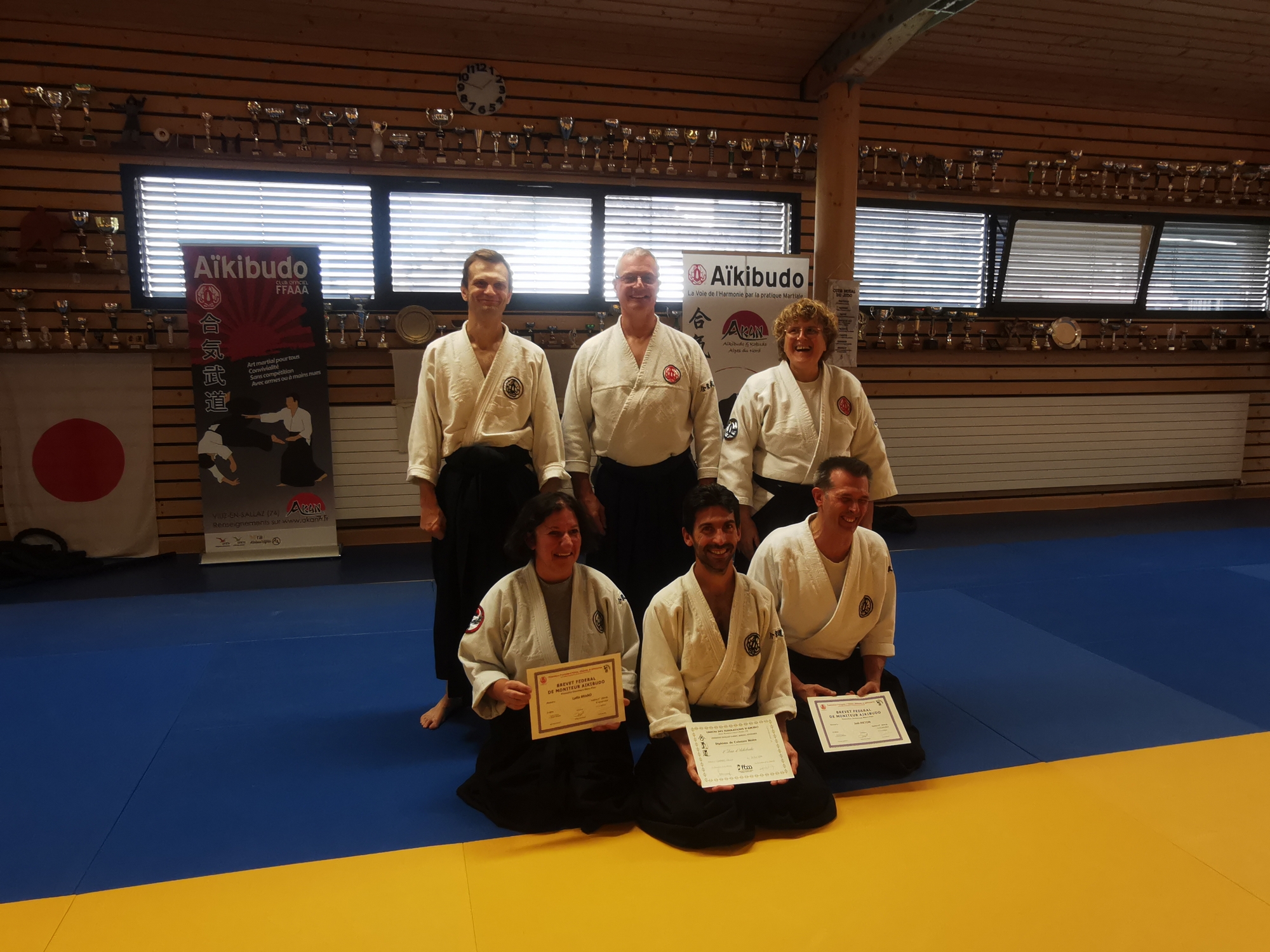 Remise du monitorat d'aikibudo de Lydia et Joel par Maitre Harmant