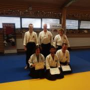 Remise du monitorat d'aikibudo de Lydia et Joel par Maitre Harmant