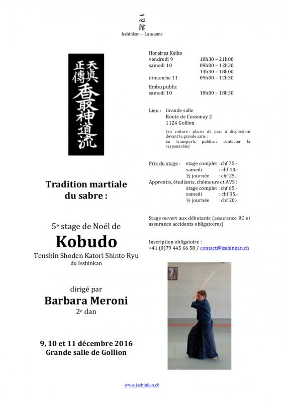 Stage de noel isshinkan dec2016